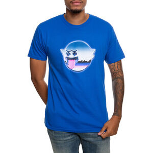 Metallic Ghost Tee in Blue X-Large